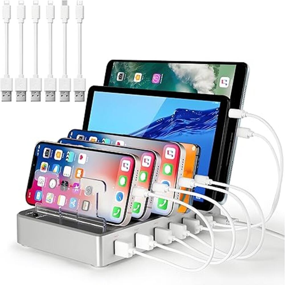 🔌 6-Port Charging Station for Multiple Devices – NEW